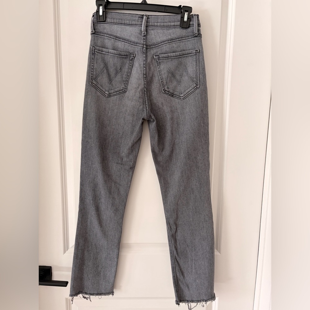 Mother The Pixie Dazzler Dark Gray Ankle Frey Jeans - Picture 7 of 11